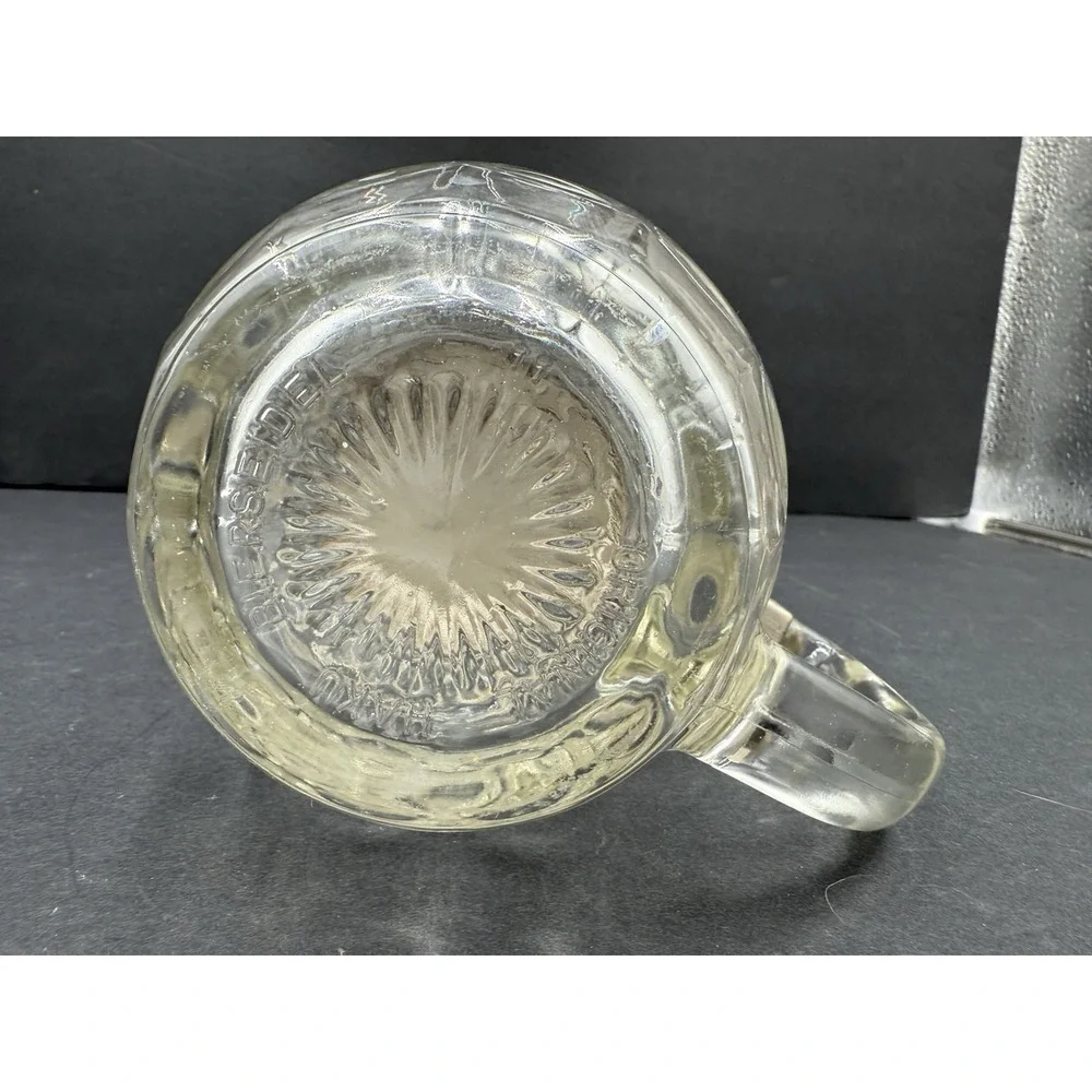 Vintage Haku Glass With Metal Lid‎ Original Bierseidel Beer Stein Mug